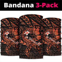 Polynesia Leukemia Awareness Month Neck Gaiter Warrior Butterfly Polynesian Orange Ribbon LT14 package One Size: 25*50cm Orange - Polynesian Pride
