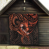 Polynesia Leukemia Awareness Month Quilt Warrior Butterfly Polynesian Orange Ribbon LT14 - Polynesian Pride