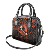 Polynesia Leukemia Awareness Month Shoulder Handbag Warrior Butterfly Polynesian Orange Ribbon LT14 - Polynesian Pride
