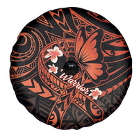 Polynesia Leukemia Awareness Month Spare Tire Cover Warrior Butterfly Polynesian Orange Ribbon LT14 - Polynesian Pride
