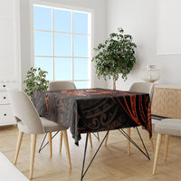 Polynesia Leukemia Awareness Month Tablecloth Warrior Butterfly Polynesian Orange Ribbon LT14 - Polynesian Pride