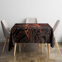Polynesia Leukemia Awareness Month Tablecloth Warrior Butterfly Polynesian Orange Ribbon LT14 - Polynesian Pride