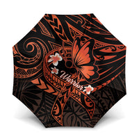 Polynesia Leukemia Awareness Month Umbrella Warrior Butterfly Polynesian Orange Ribbon LT14 One Size Folded 11.42 inch Opened Diameter 37.4 inch Orange - Polynesian Pride