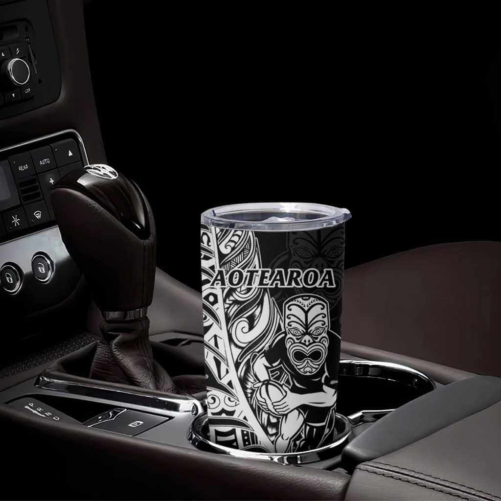 New Zealand And England Rugby Tumbler Cup World Cup All Black Combine Red Roses LT14 - Polynesian Pride