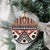 Brown Bula Fiji Ceramic Ornament Unique Masi Tapa Pattern