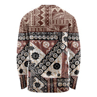 Bula Fiji Long Sleeve Shirt Unique Masi Tapa Pattern LT14 - Polynesian Pride