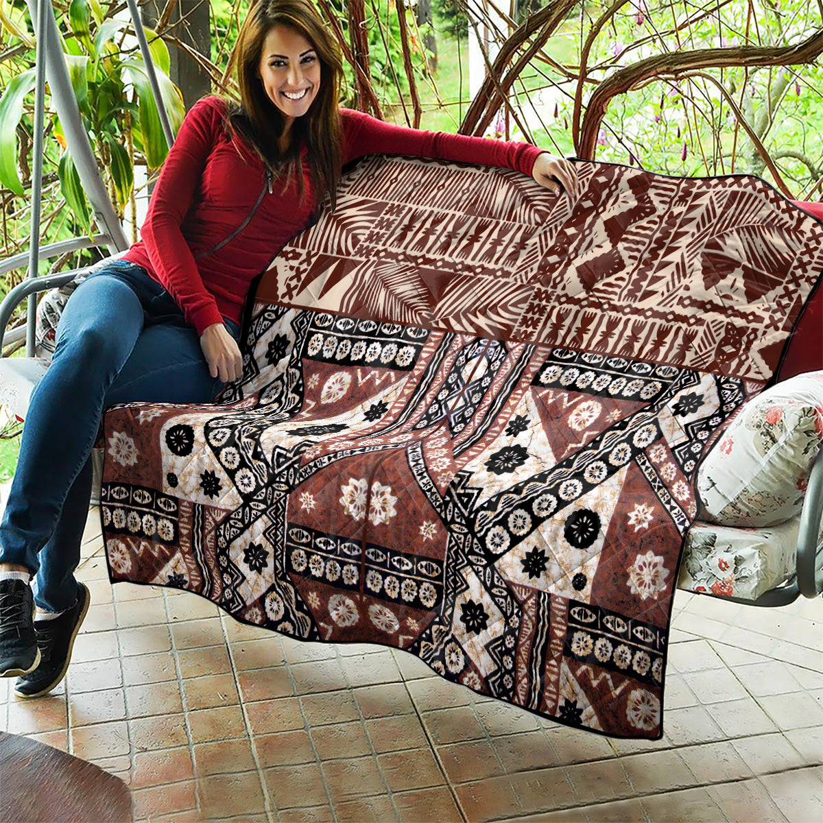 Bula Fiji Quilt Unique Masi Tapa Pattern LT14