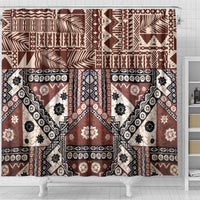 Bula Fiji Shower Curtain Unique Masi Tapa Pattern LT14