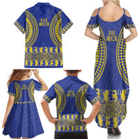 Fakaalofa Lahi Atu Niue Family Matching Summer Maxi Dress and Hawaiian Shirt Siapo Pattern With Puakenikeni LT14 - Polynesian Pride