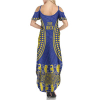 Fakaalofa Lahi Atu Niue Family Matching Summer Maxi Dress and Hawaiian Shirt Siapo Pattern With Puakenikeni LT14 - Polynesian Pride