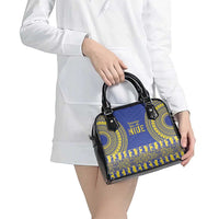 Fakaalofa Lahi Atu Niue Shoulder Handbag Siapo Pattern With Puakenikeni