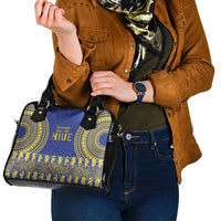 Fakaalofa Lahi Atu Niue Shoulder Handbag Siapo Pattern With Puakenikeni