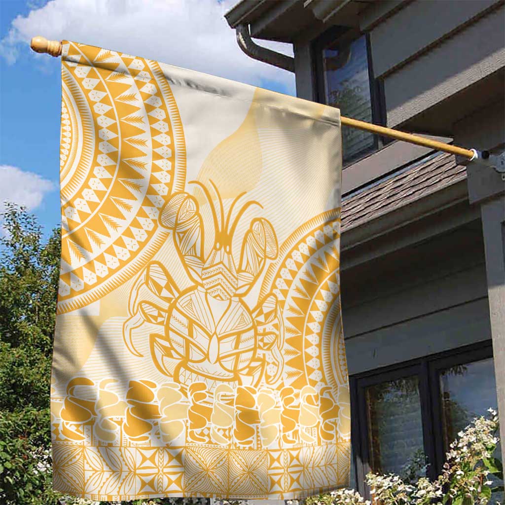 Niue Language Week Garden Flag The Rock Coconut Crab - Siapo Gold Pastel