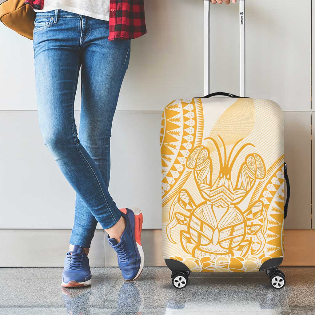 Niue Language Week Luggage Cover The Rock Coconut Crab - Siapo Gold Pastel