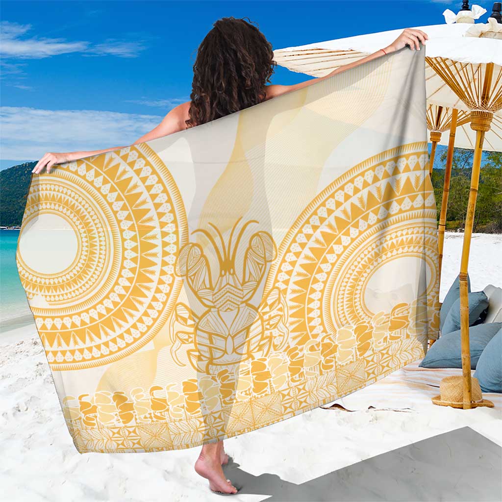 Niue Language Week Sarong The Rock Coconut Crab - Siapo Gold Pastel
