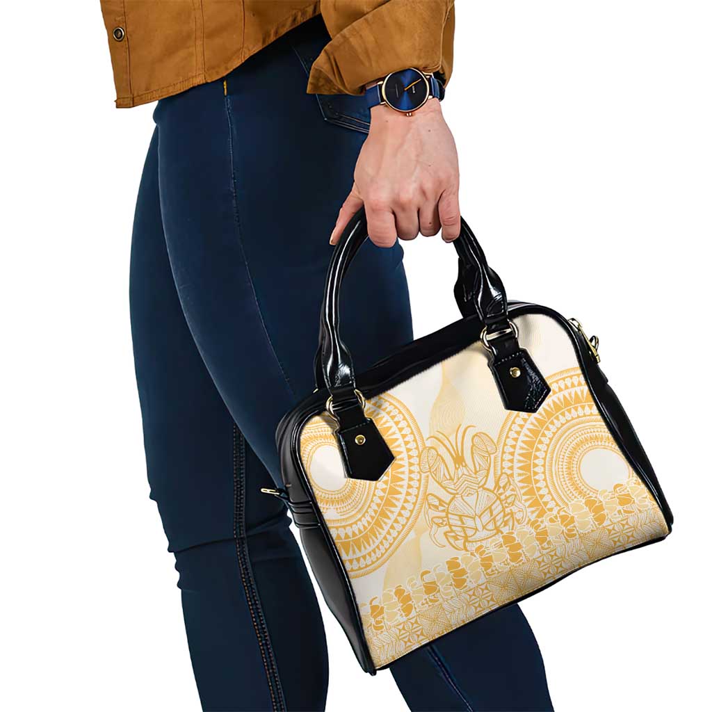 Niue Language Week Shoulder Handbag The Rock Coconut Crab - Siapo Gold Pastel