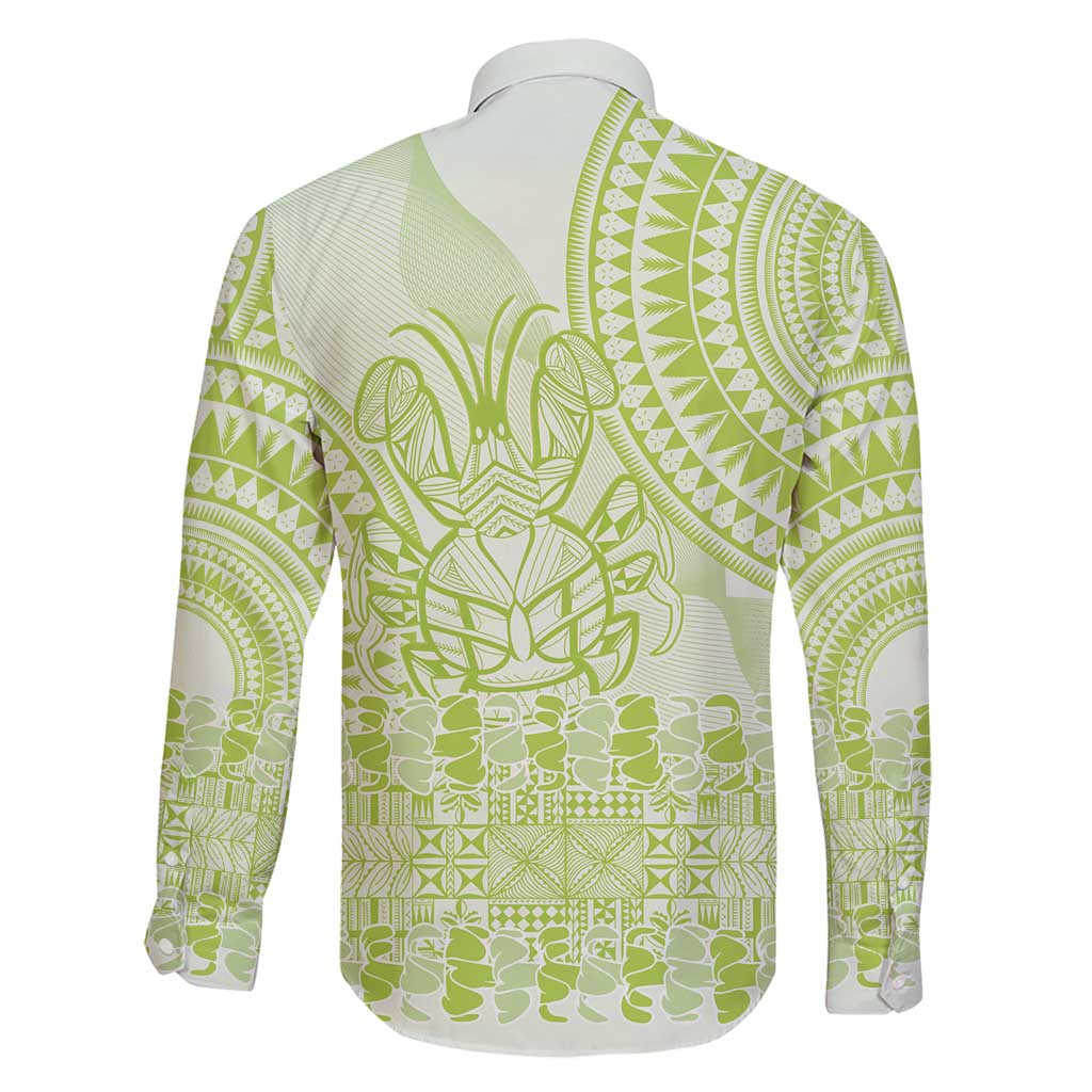 Lime Green Niue Language Week Family Matching Off Shoulder Short Dress and Hawaiian Shirt The Rock Coconut Crab - Siapo Pattern LT14 - Polynesian Pride