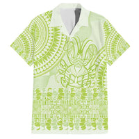 Lime Green Niue Language Week Hawaiian Shirt The Rock Coconut Crab - Siapo Pattern LT14 Lime Green - Polynesian Pride