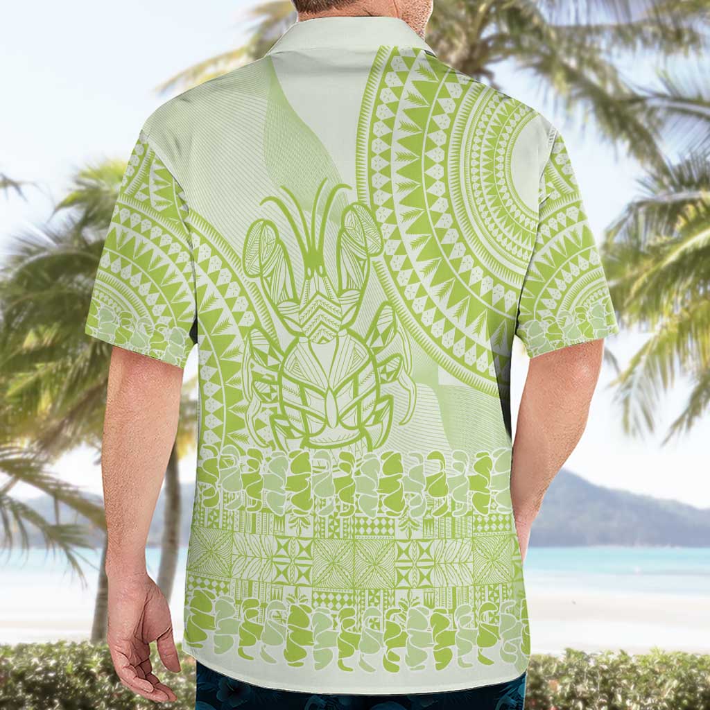 Lime Green Niue Language Week Hawaiian Shirt The Rock Coconut Crab - Siapo Pattern LT14 - Polynesian Pride