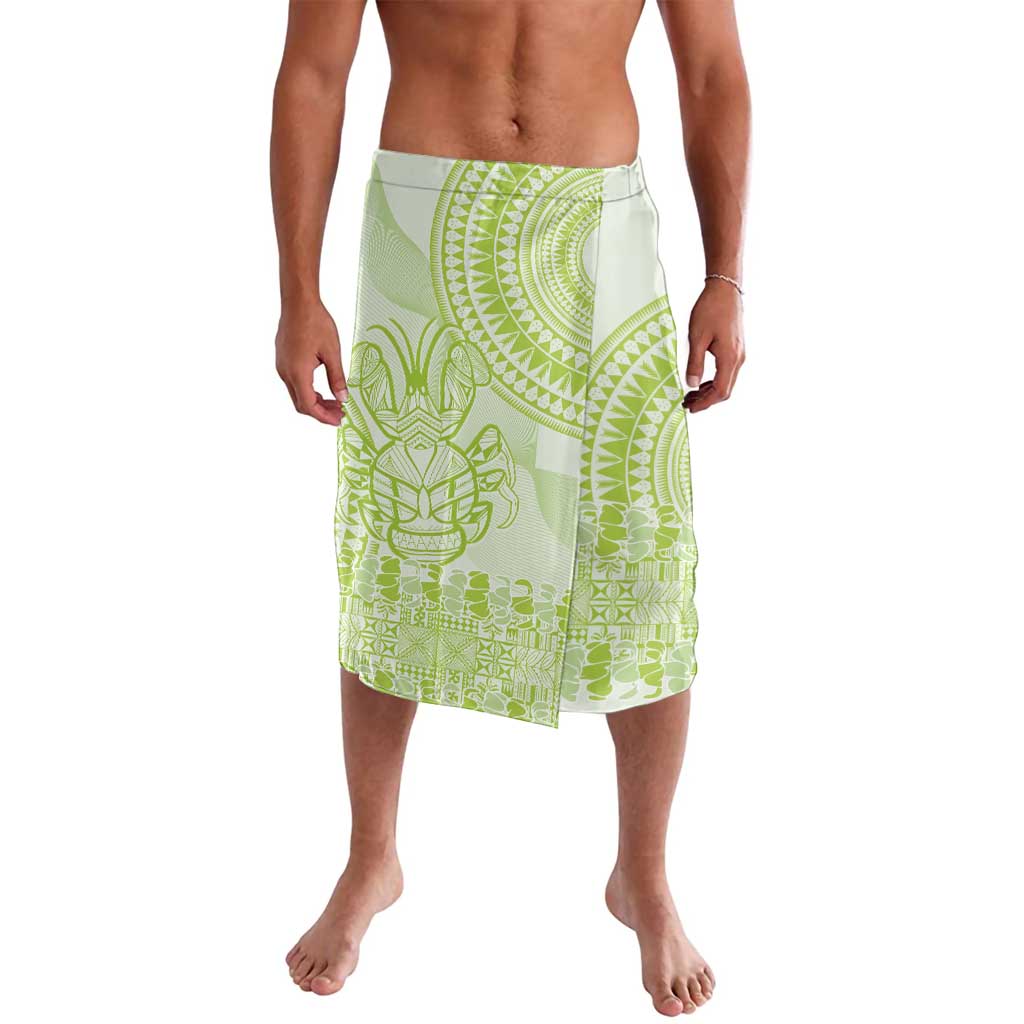 Lime Green Niue Language Week Lavalava The Rock Coconut Crab - Siapo Pattern