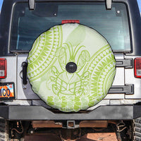 Lime Green Niue Language Week Spare Tire Cover The Rock Coconut Crab - Siapo Pattern LT14 Lime Green - Polynesian Pride
