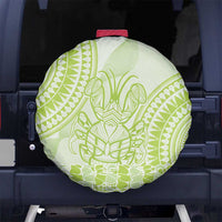 Lime Green Niue Language Week Spare Tire Cover The Rock Coconut Crab - Siapo Pattern LT14 - Polynesian Pride