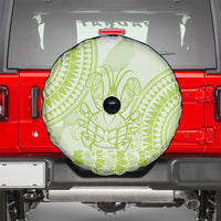 Lime Green Niue Language Week Spare Tire Cover The Rock Coconut Crab - Siapo Pattern LT14 - Polynesian Pride