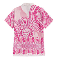Pink Niue Language Week Family Matching Mermaid Dress and Hawaiian Shirt The Rock Coconut Crab - Siapo Pattern LT14 - Polynesian Pride