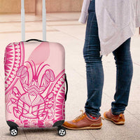Pink Niue Language Week Luggage Cover The Rock Coconut Crab - Siapo Pattern LT14 Pink - Polynesian Pride