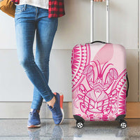 Pink Niue Language Week Luggage Cover The Rock Coconut Crab - Siapo Pattern LT14 - Polynesian Pride