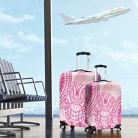 Pink Niue Language Week Luggage Cover The Rock Coconut Crab - Siapo Pattern LT14 - Polynesian Pride