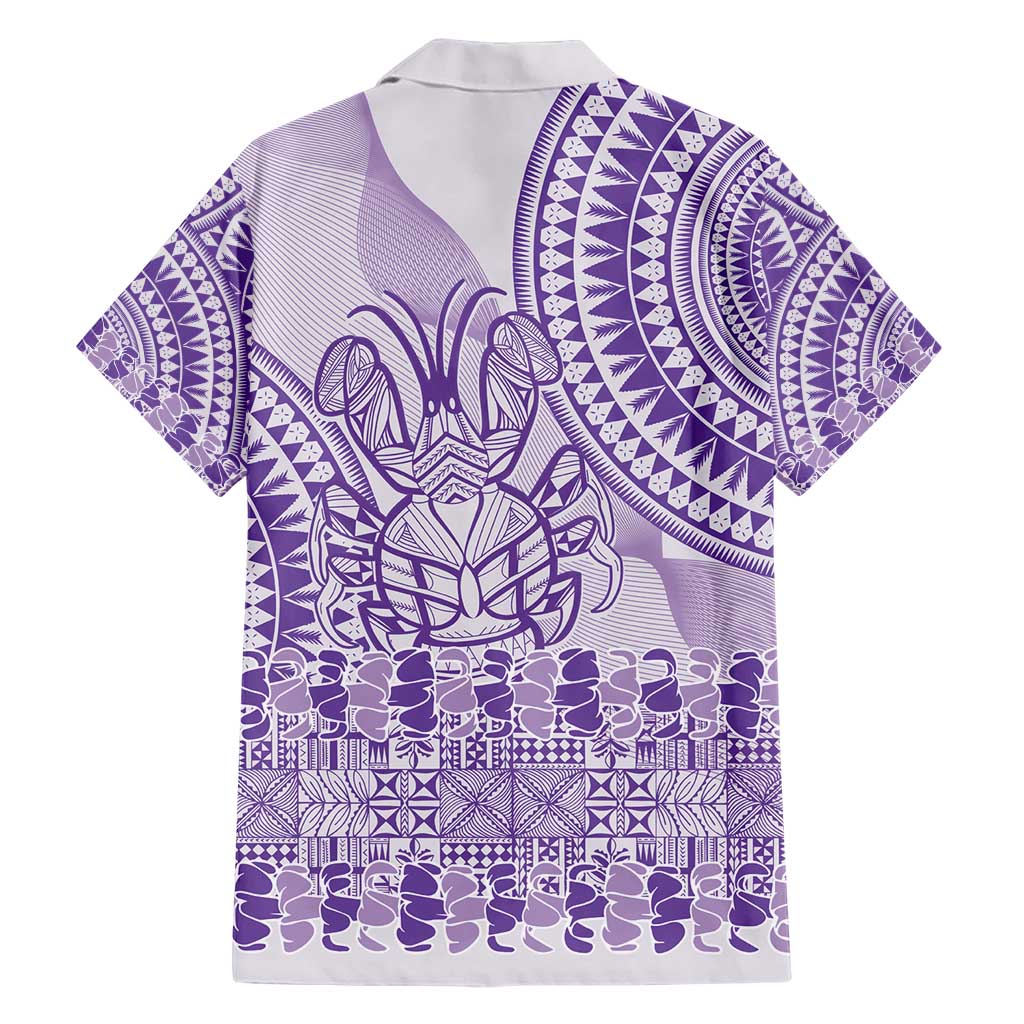 Purple Niue Language Week Hawaiian Shirt The Rock Coconut Crab - Siapo Pattern LT14 - Polynesian Pride