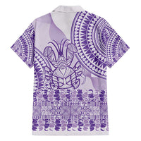 Purple Niue Language Week Hawaiian Shirt The Rock Coconut Crab - Siapo Pattern LT14 - Polynesian Pride