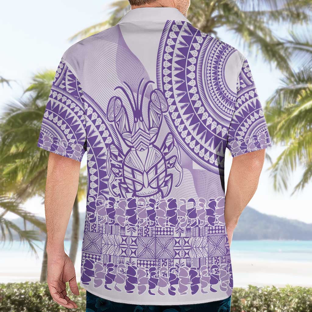 Purple Niue Language Week Hawaiian Shirt The Rock Coconut Crab - Siapo Pattern LT14 - Polynesian Pride