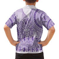 Purple Niue Language Week Hawaiian Shirt The Rock Coconut Crab - Siapo Pattern LT14 - Polynesian Pride