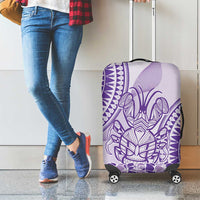 Purple Niue Language Week Luggage Cover The Rock Coconut Crab - Siapo Pattern LT14 - Polynesian Pride