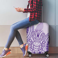 Purple Niue Language Week Luggage Cover The Rock Coconut Crab - Siapo Pattern LT14 - Polynesian Pride