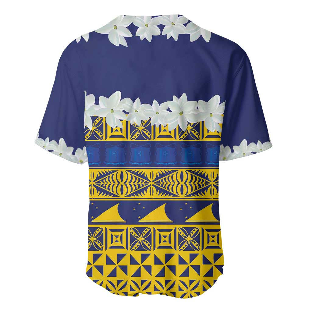 Tokelau Language Week Baseball Jersey Tokelauan Tuluma With Gardenia Thunbergia