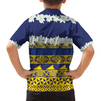 Tokelau Language Week Family Matching Puletasi and Hawaiian Shirt Tokelauan Tuluma With Gardenia Thunbergia LT14 - Polynesian Pride