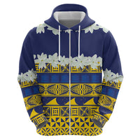Tokelau Language Week Hoodie Tokelauan Tuluma With Gardenia Thunbergia LT14 - Polynesian Pride