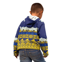 Tokelau Language Week Kid Hoodie Tokelauan Tuluma With Gardenia Thunbergia LT14 - Polynesian Pride