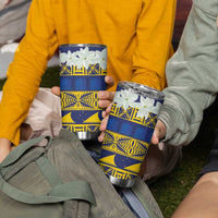 Tokelau Language Week Tumbler Cup Tokelauan Tuluma With Gardenia Thunbergia LT14 - Polynesian Pride