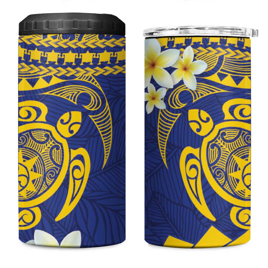 Te Vaiaho o te Gagana Tokelau 4 in 1 Can Cooler Tumbler Polynesian Turtle - Malo Ni! LT14 One Size: 16 oz Blue - Polynesian Pride