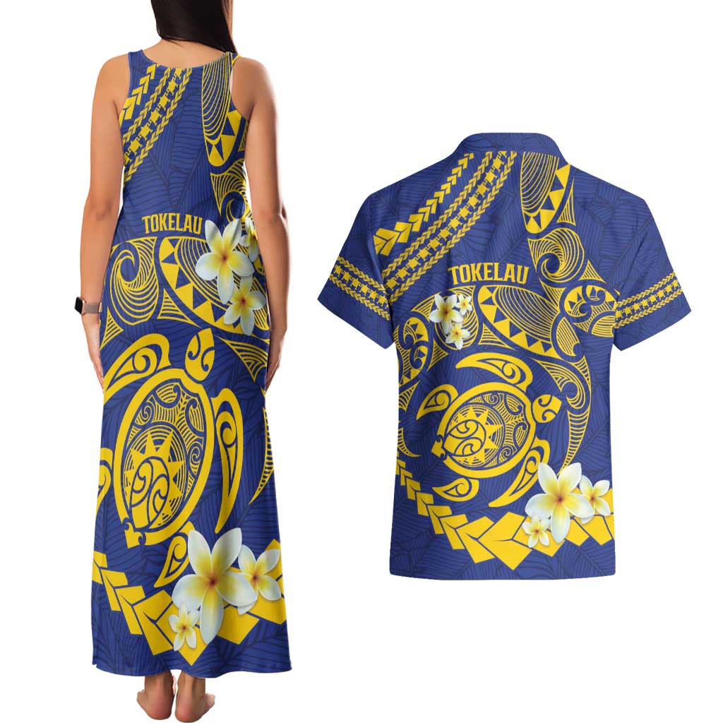 Te Vaiaho o te Gagana Tokelau Couples Matching Tank Maxi Dress and Hawaiian Shirt Polynesian Turtle - Malo Ni! LT14 - Polynesian Pride
