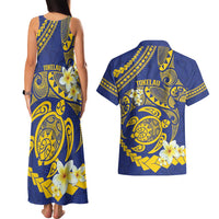 Te Vaiaho o te Gagana Tokelau Couples Matching Tank Maxi Dress and Hawaiian Shirt Polynesian Turtle - Malo Ni! LT14 - Polynesian Pride