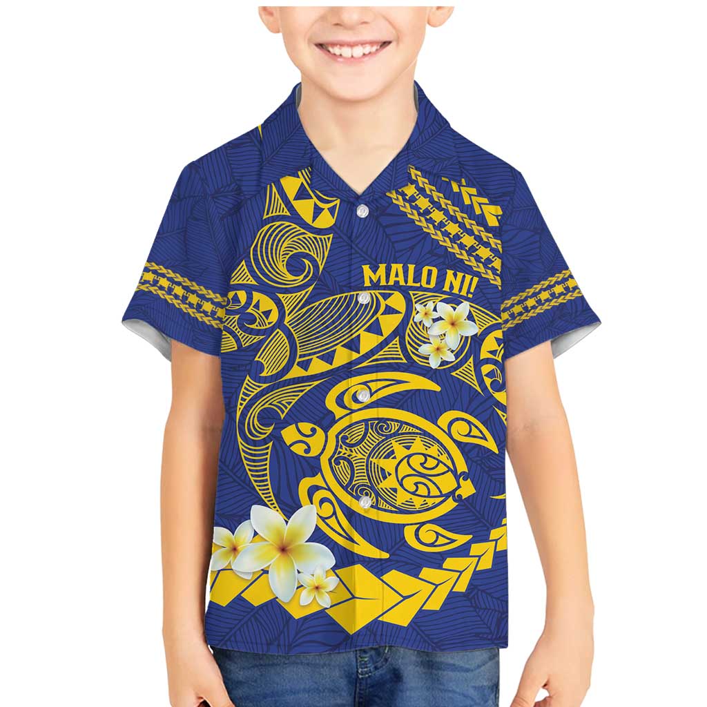Te Vaiaho o te Gagana Tokelau Family Matching Mermaid Dress and Hawaiian Shirt Polynesian Turtle - Malo Ni! LT14 Son's Shirt Blue - Polynesian Pride