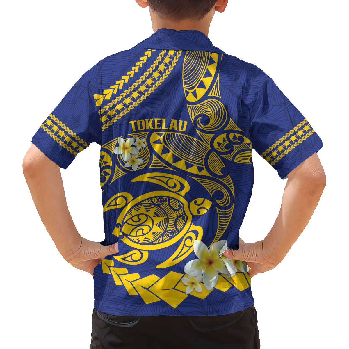 Te Vaiaho o te Gagana Tokelau Family Matching Off The Shoulder Long Sleeve Dress and Hawaiian Shirt Polynesian Turtle - Malo Ni! LT14 - Polynesian Pride