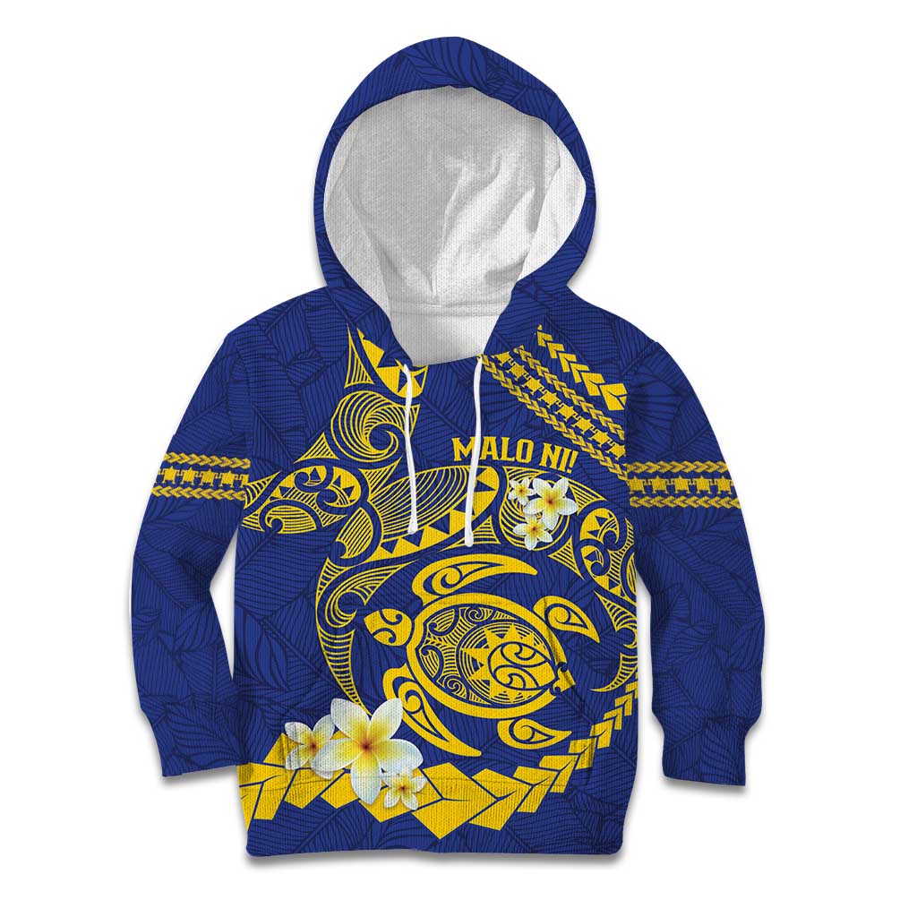 Te Vaiaho o te Gagana Tokelau Kid Hoodie Polynesian Turtle - Malo Ni! LT14 Hoodie Blue - Polynesian Pride