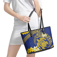 Te Vaiaho o te Gagana Tokelau Leather Tote Bag Polynesian Turtle - Malo Ni!