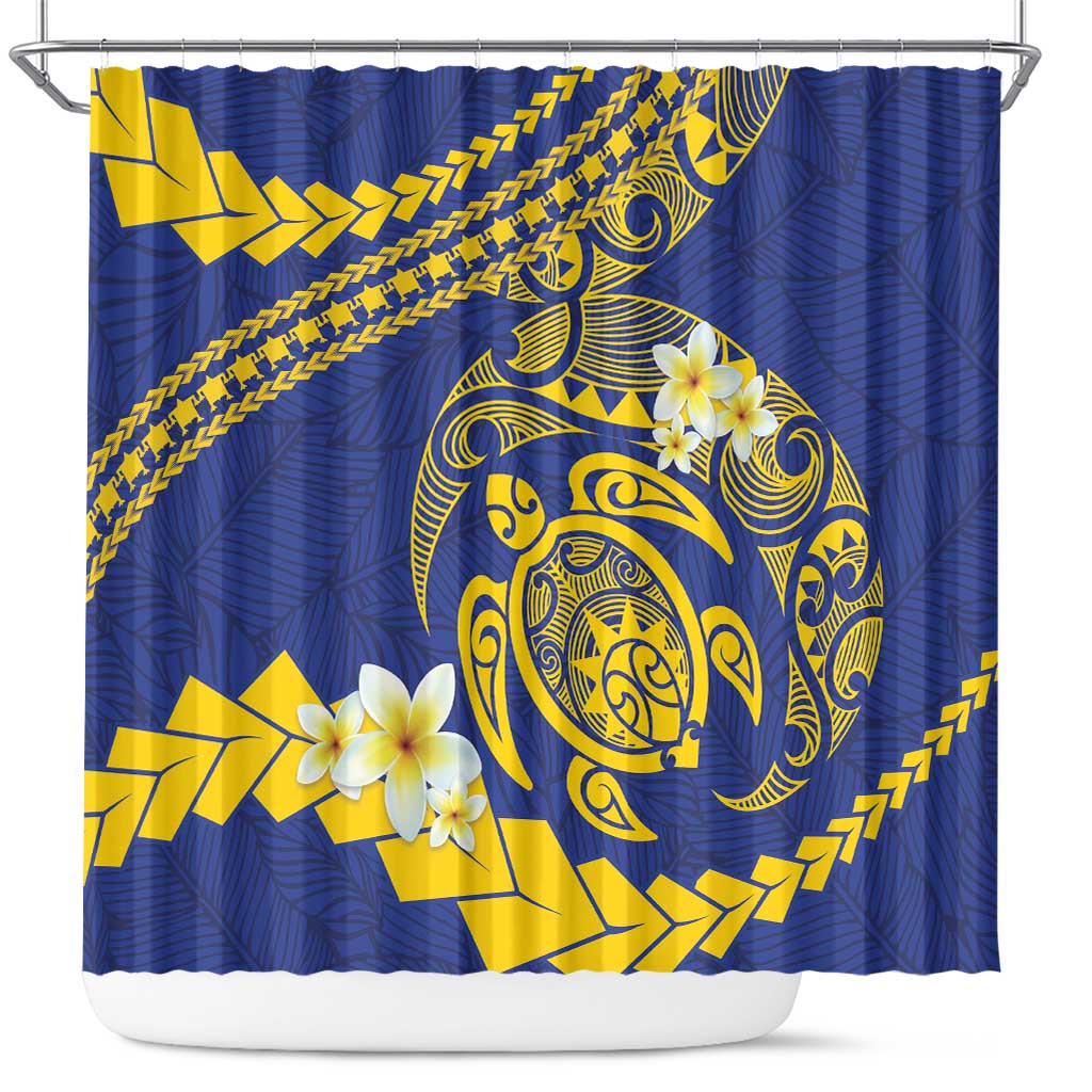 Te Vaiaho o te Gagana Tokelau Shower Curtain Polynesian Turtle - Malo Ni!